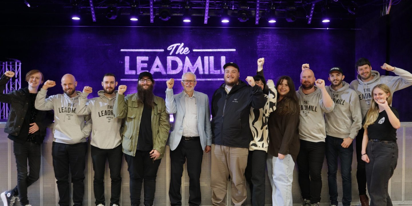 A group of people standing in front of the Leadmill